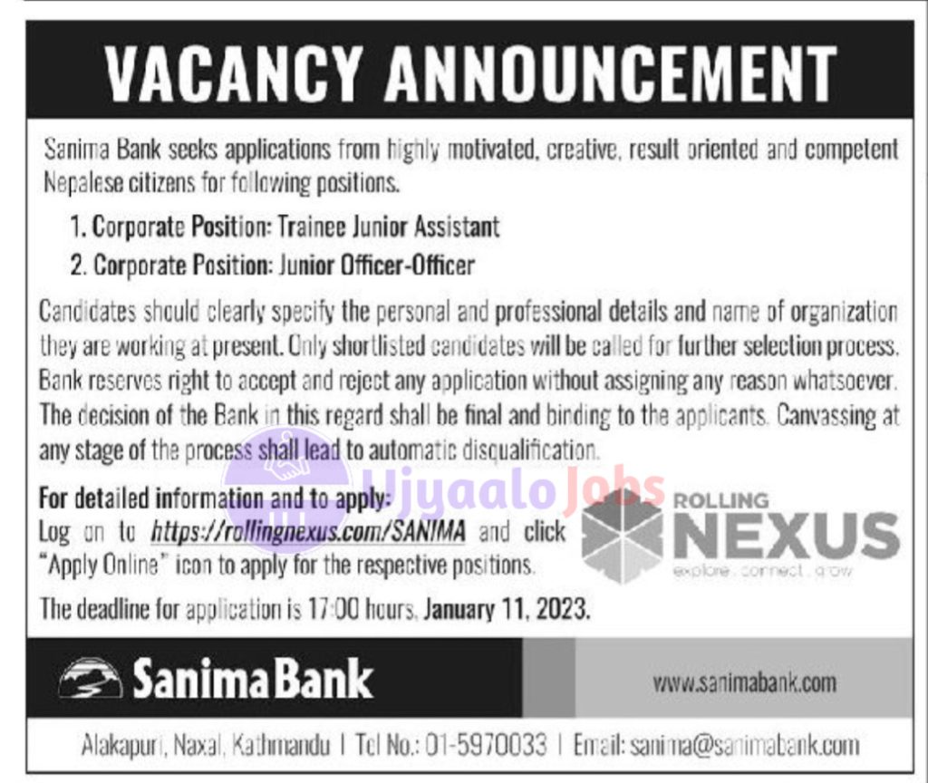 Banking jobs in nepal for freshers